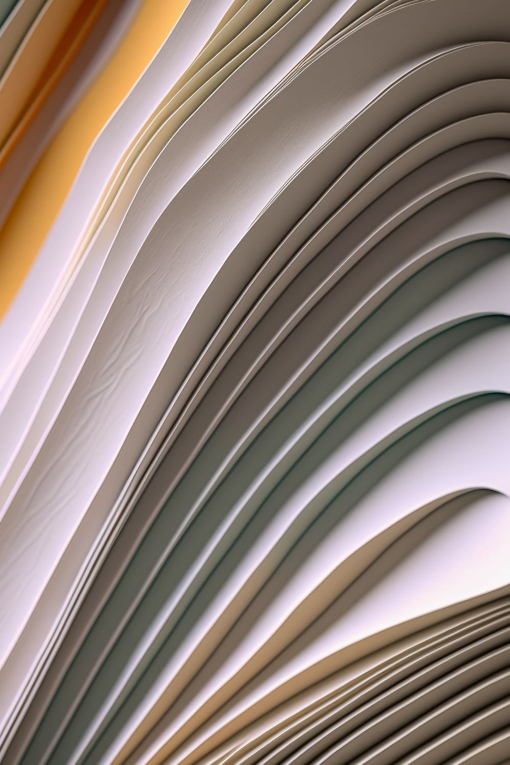 Close-up of stacked business card stock showing the paper edges and different colours